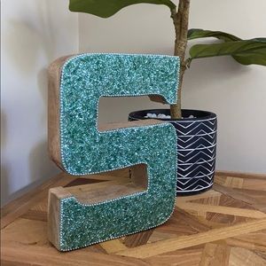 Decorative Wooden Letter Block (S)